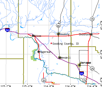Gooding County, ID map