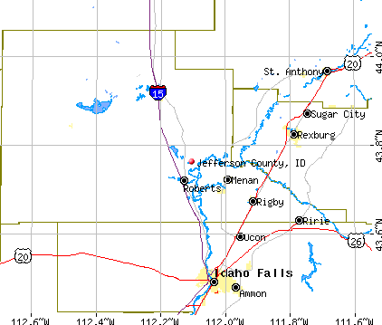 Jefferson County, ID map