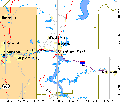 Kootenai County, ID map