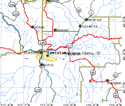 Nez Perce County, ID map