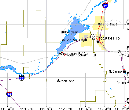 Power County, ID map