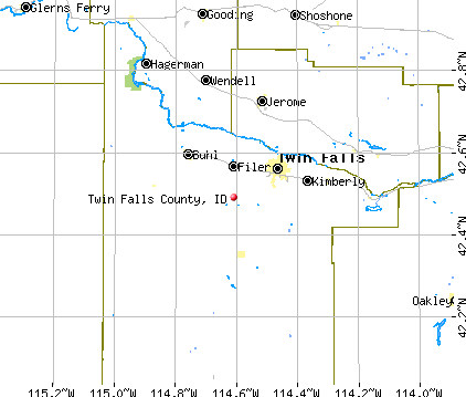 Twin Falls County, ID map