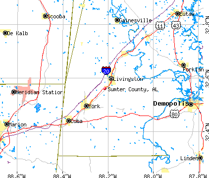 Sumter County, AL map