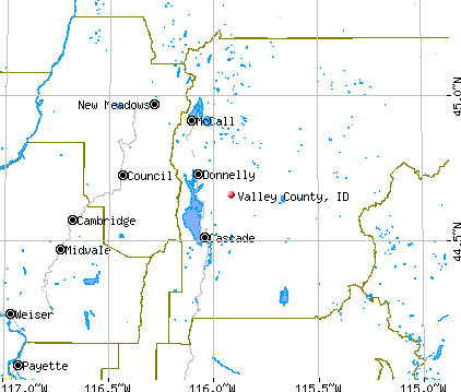 Valley County, ID map