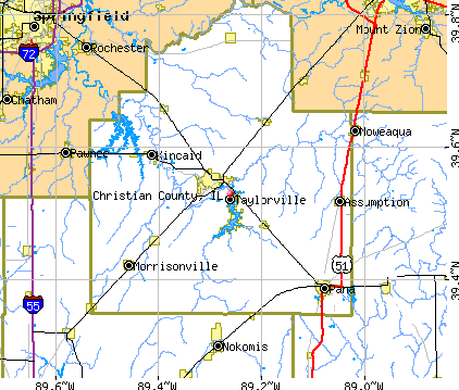 Christian County, IL map