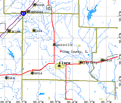 Clay County, IL map