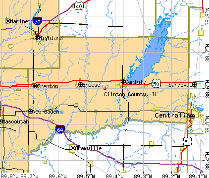 Clinton County, IL map