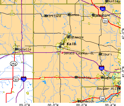DeKalb County, IL map