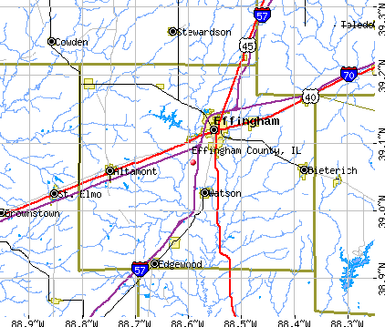 Effingham County, IL map