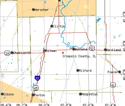 Iroquois County, IL map