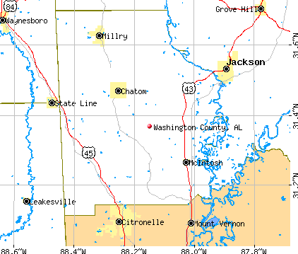 Washington County, AL map