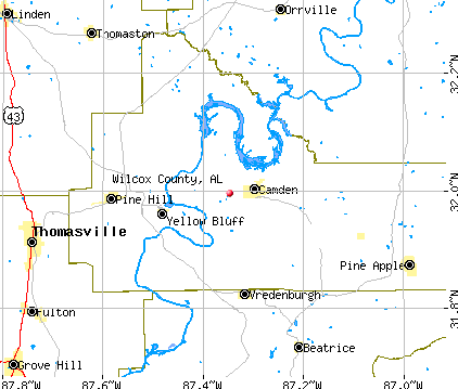 Wilcox County, AL map