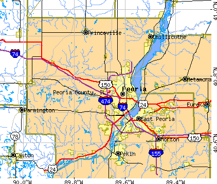 Peoria County, IL map