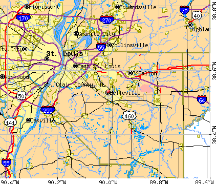 St. Clair County, IL map