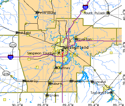 Sangamon County, IL map