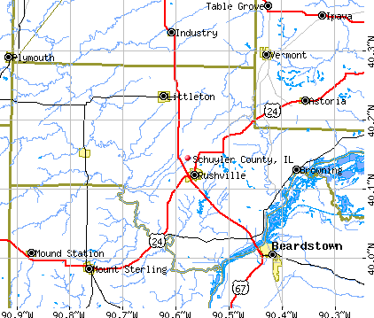 Schuyler County, IL map