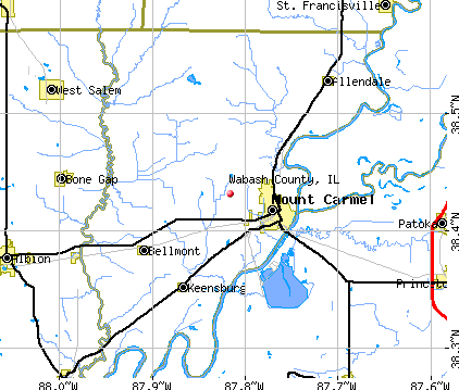 Wabash County, IL map