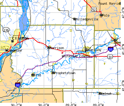 Whiteside County, IL map