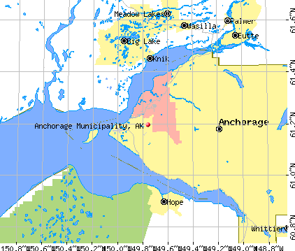 Anchorage Municipality, AK map