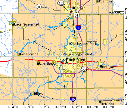 Winnebago County, IL map