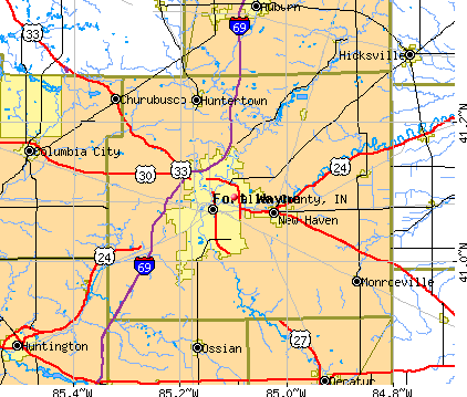 Allen County, IN map
