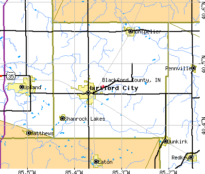 Blackford County, IN map