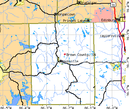 Brown County, IN map