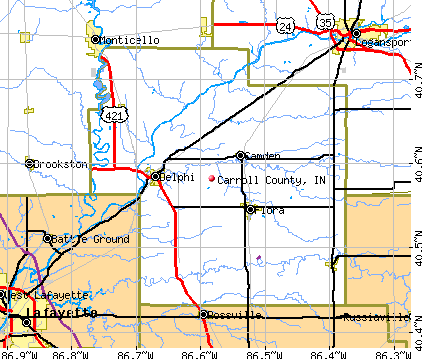 Carroll County, IN map