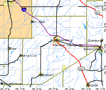 Decatur County, IN map
