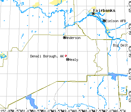 Denali Borough, AK map