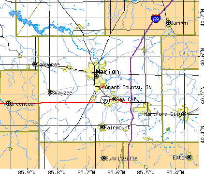 Grant County, IN map