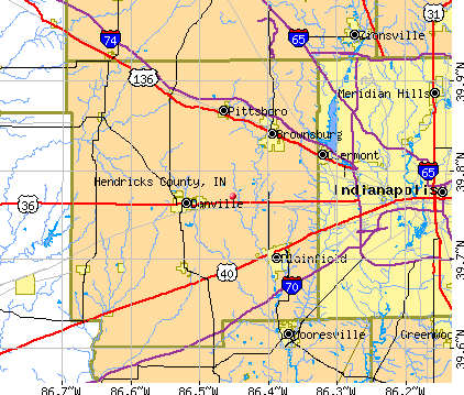Hendricks County, IN map