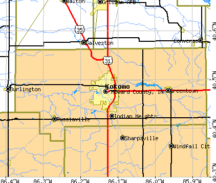 Howard County, IN map