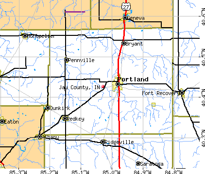 Jay County, IN map