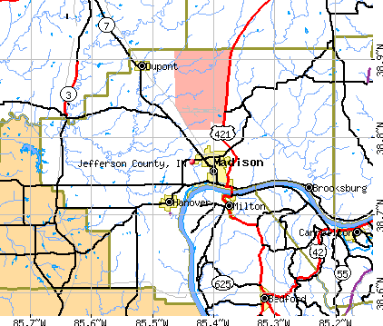 Jefferson County, IN map