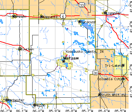 Kosciusko County, IN map