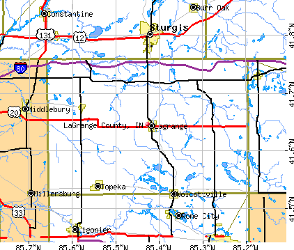LaGrange County, IN map