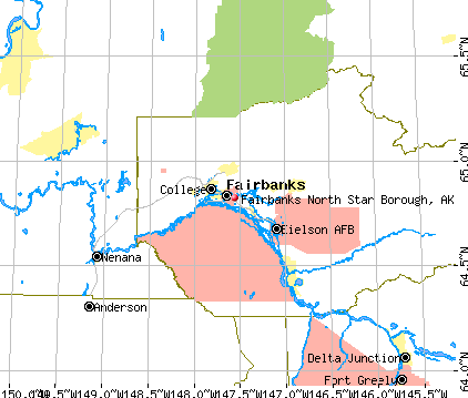 Fairbanks North Star Borough, AK map
