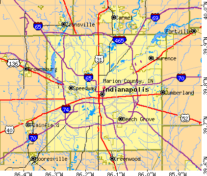 Marion County, IN map