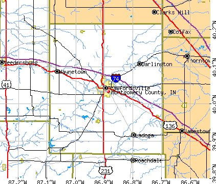 Montgomery County, IN map