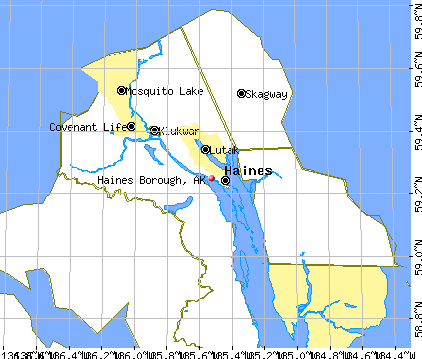 Haines Borough, AK map