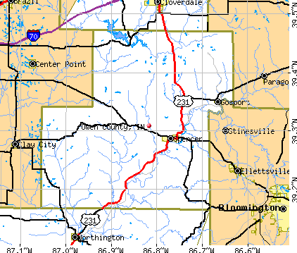 Owen County, IN map