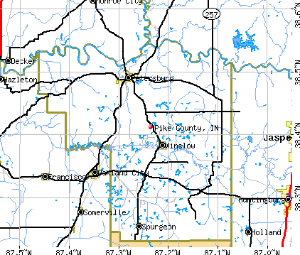 Pike County, IN map