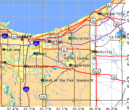 Porter County, IN map