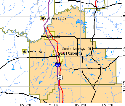 Scott County, IN map