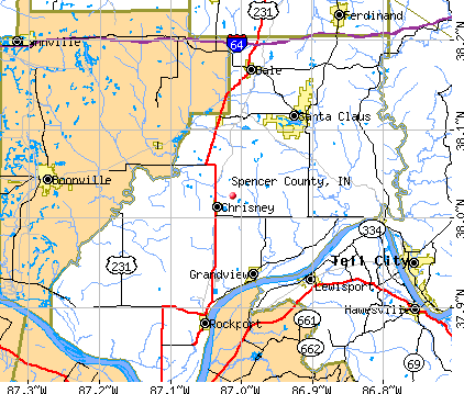 Spencer County, IN map