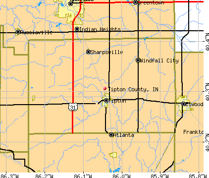 Tipton County, IN map