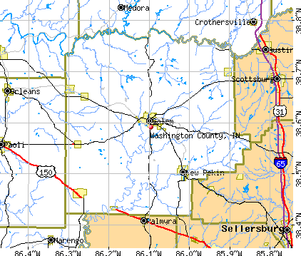 Washington County Indiana Map Washington County, Indiana Detailed Profile - Houses, Real Estate, Cost Of  Living, Wages, Work, Agriculture, Ancestries, And More