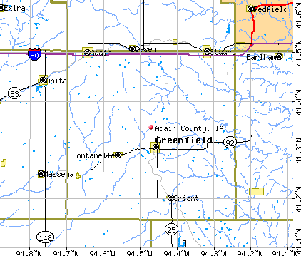 Adair County, IA map