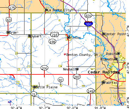 Benton County, IA map